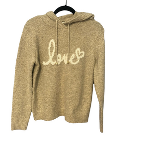 LOVE Hoodie Sweater Small - Cupcakes & Cashmere Light Beige